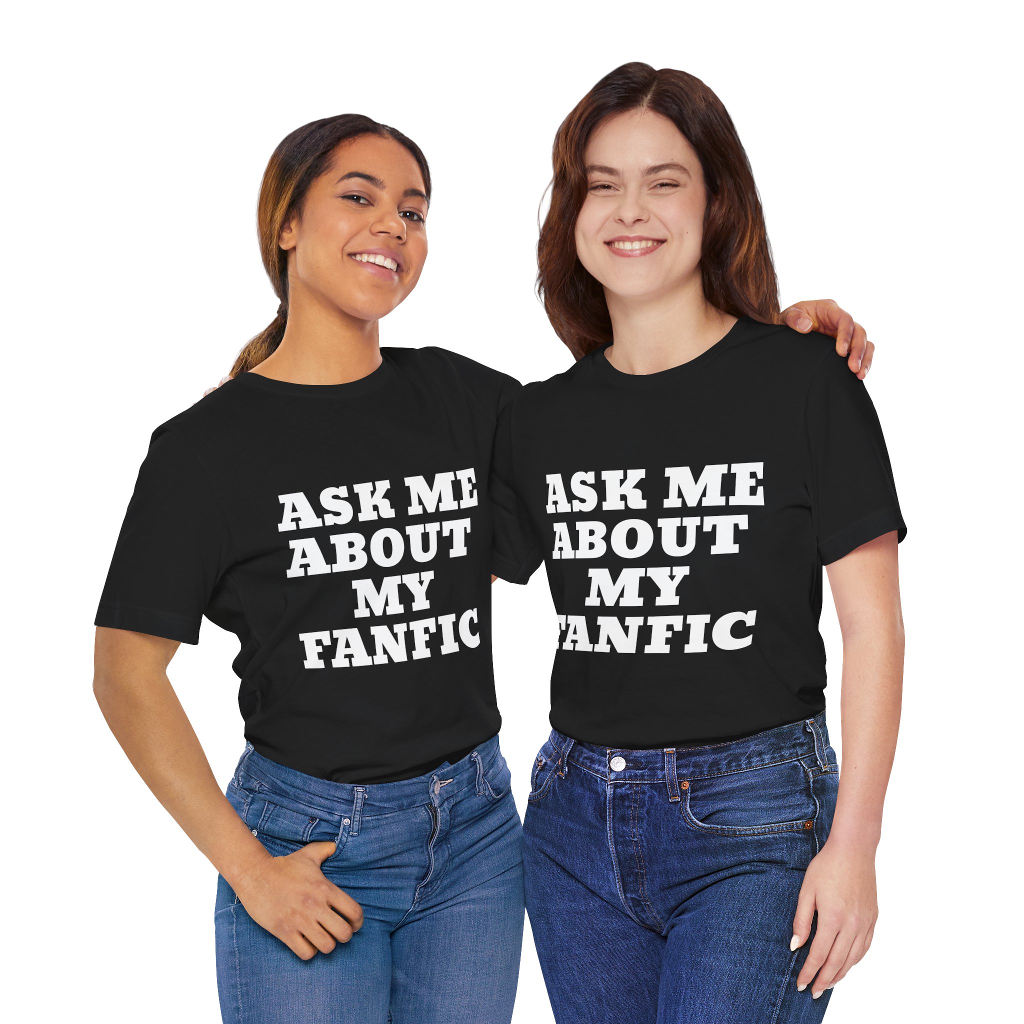 "Ask Me About My Fanfic" Unisex Jersey Short Sleeve Tee - Image 6