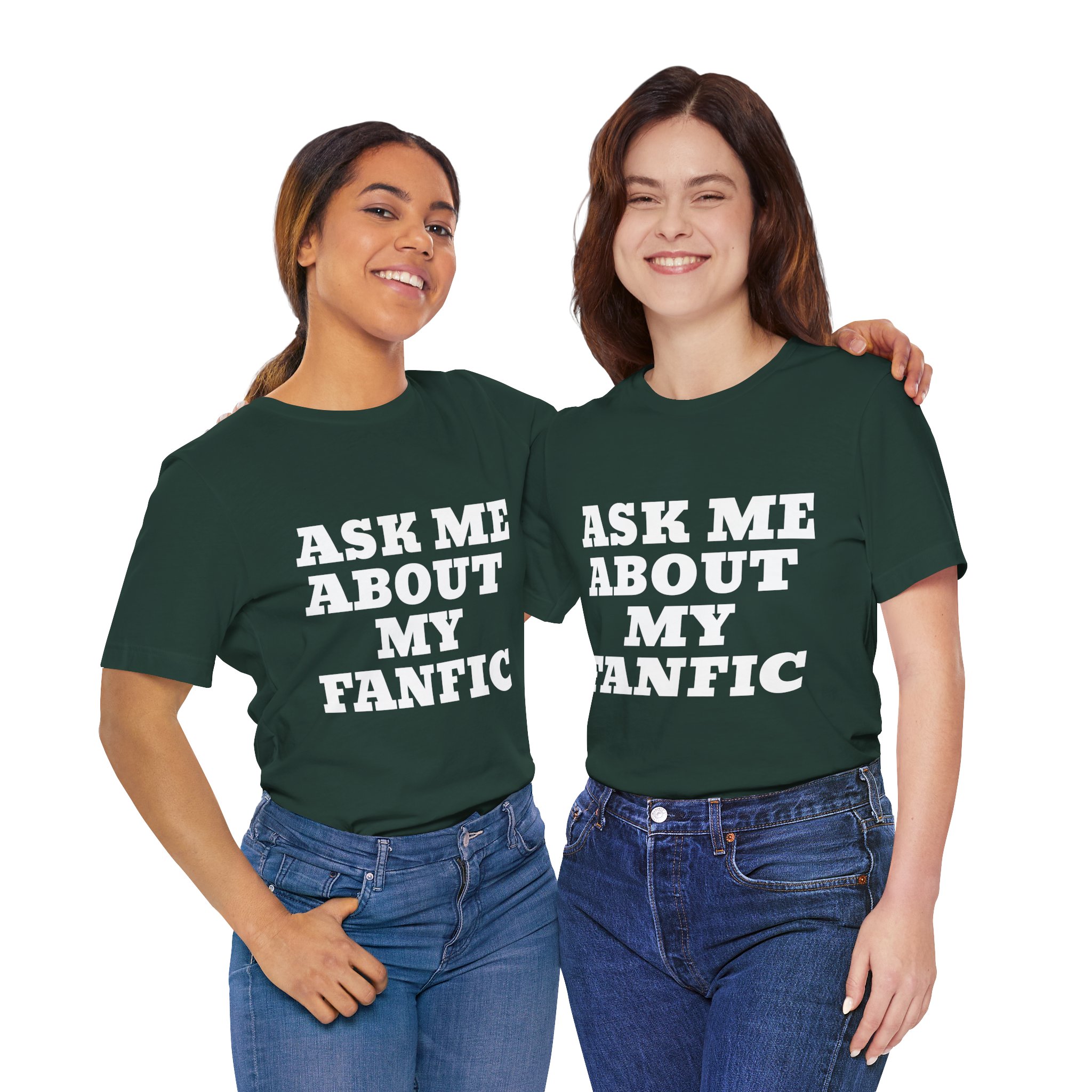 "Ask Me About My Fanfic" Unisex Jersey Short Sleeve Tee - Image 10