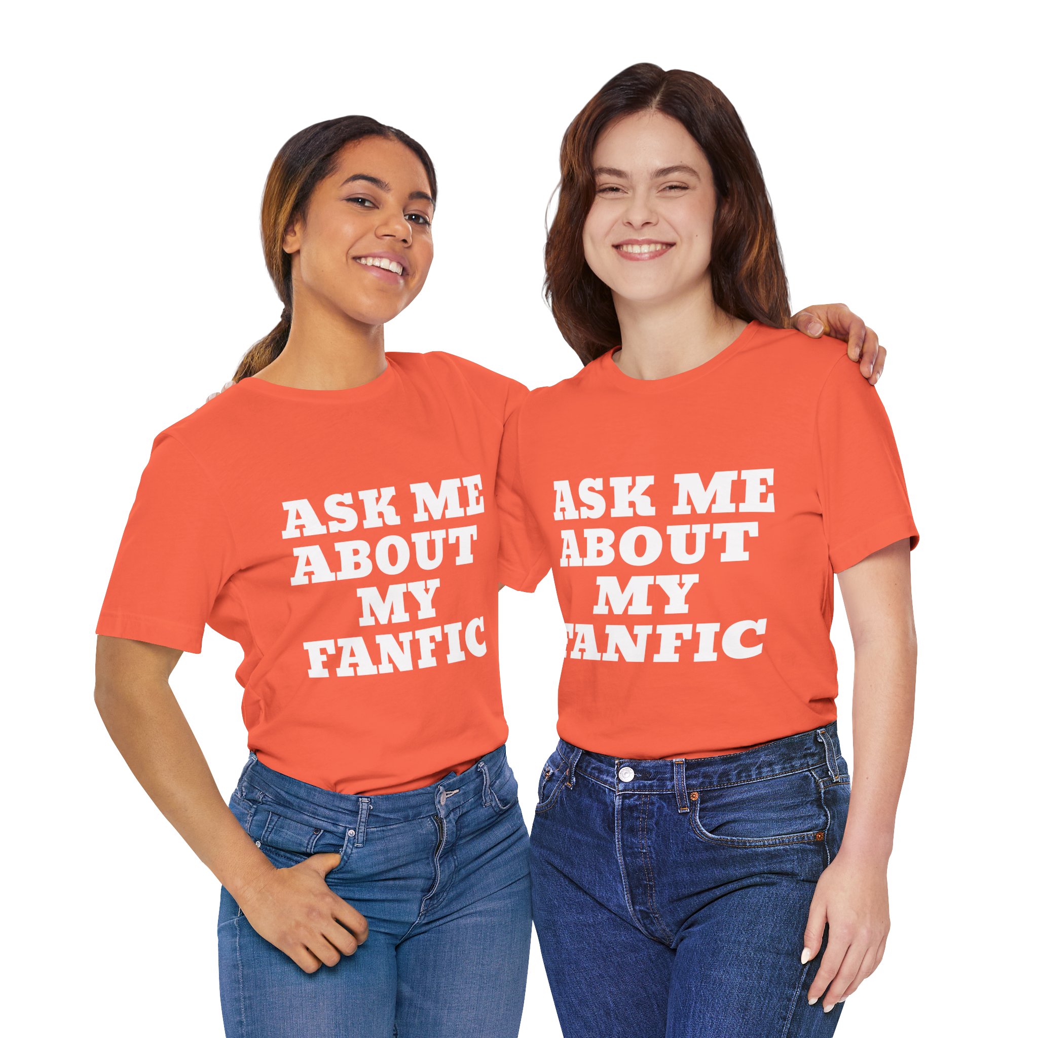 "Ask Me About My Fanfic" Unisex Jersey Short Sleeve Tee - Image 4