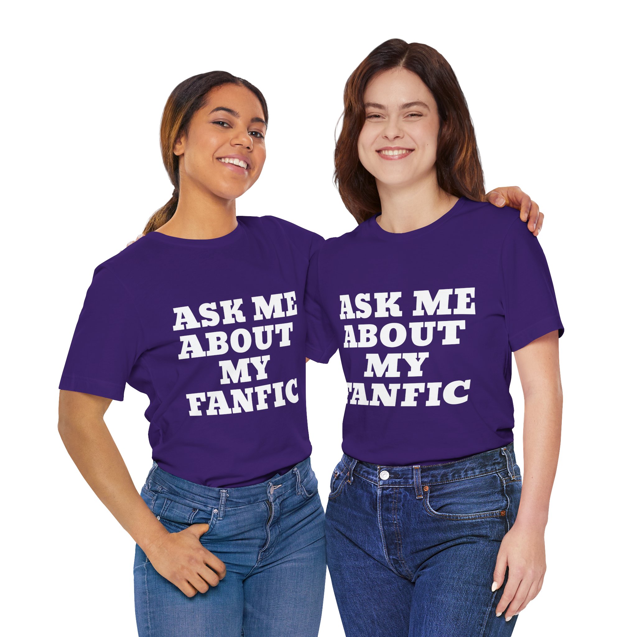 "Ask Me About My Fanfic" Unisex Jersey Short Sleeve Tee