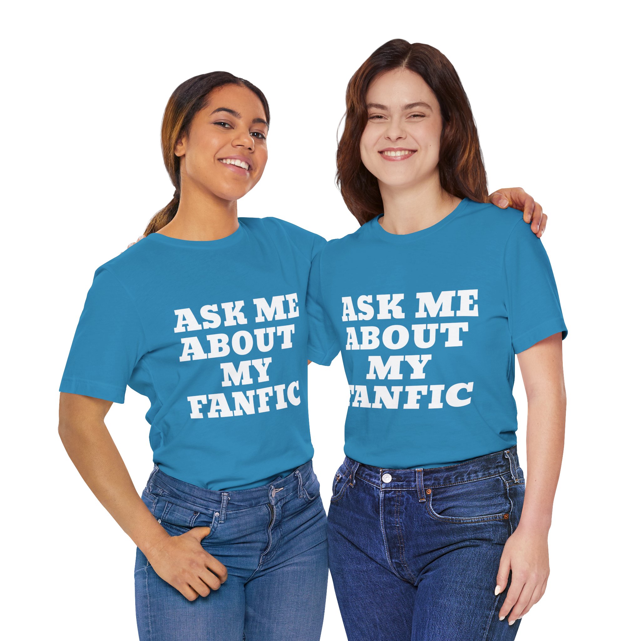 "Ask Me About My Fanfic" Unisex Jersey Short Sleeve Tee - Image 12
