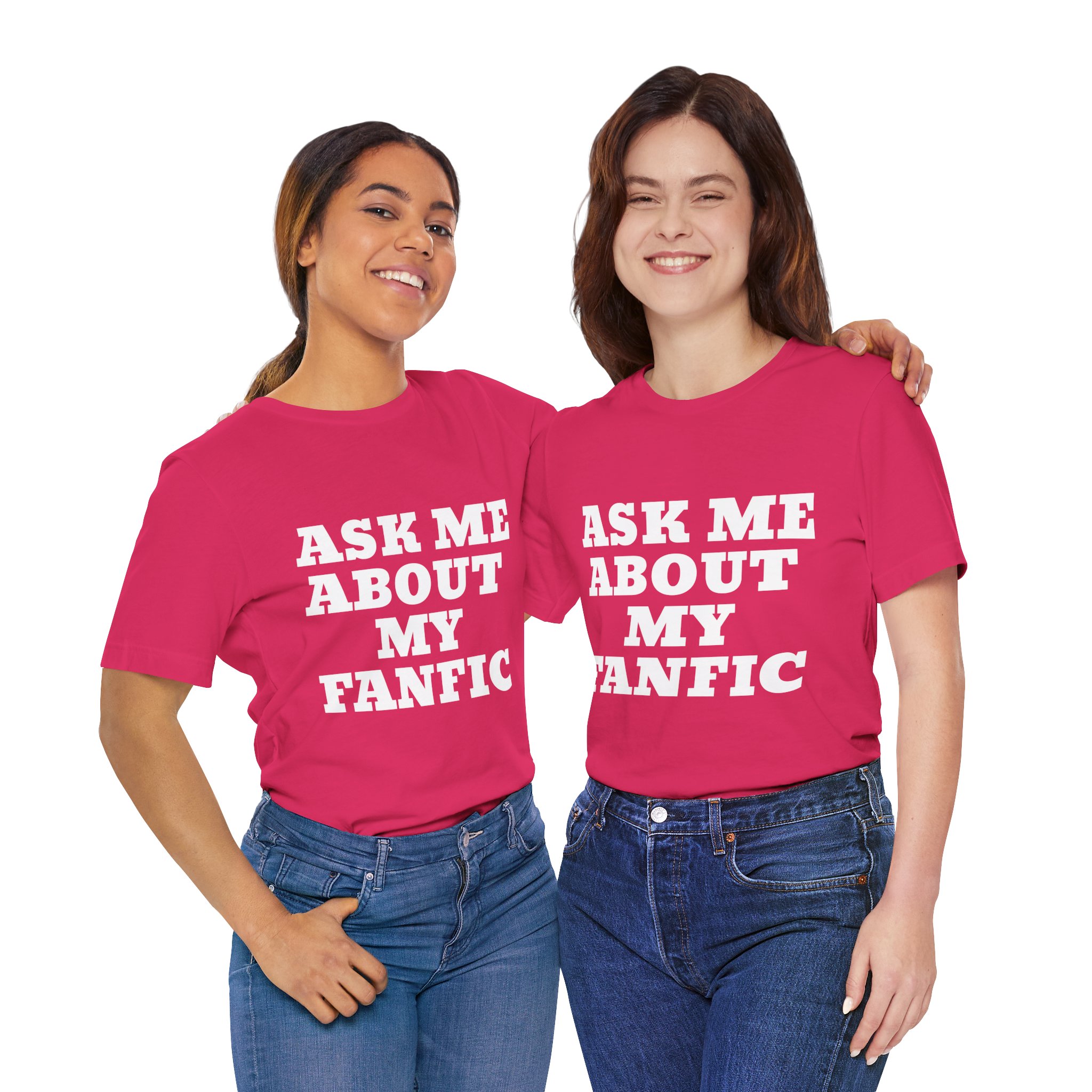"Ask Me About My Fanfic" Unisex Jersey Short Sleeve Tee - Image 16