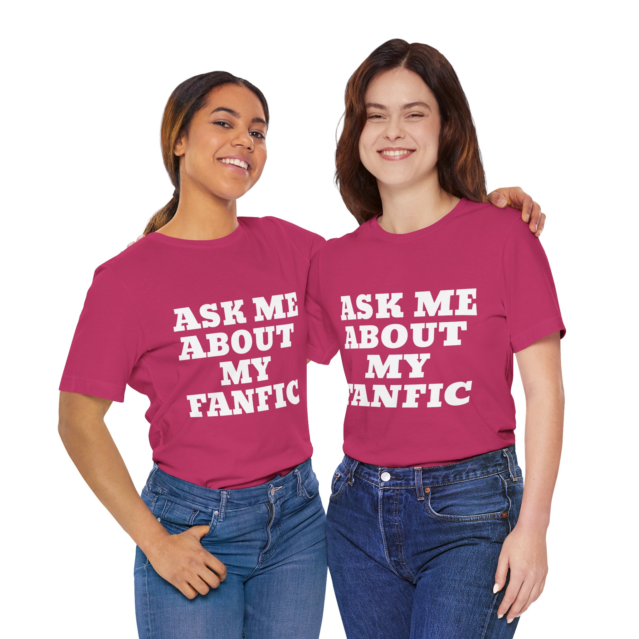 "Ask Me About My Fanfic" Unisex Jersey Short Sleeve Tee - Image 18