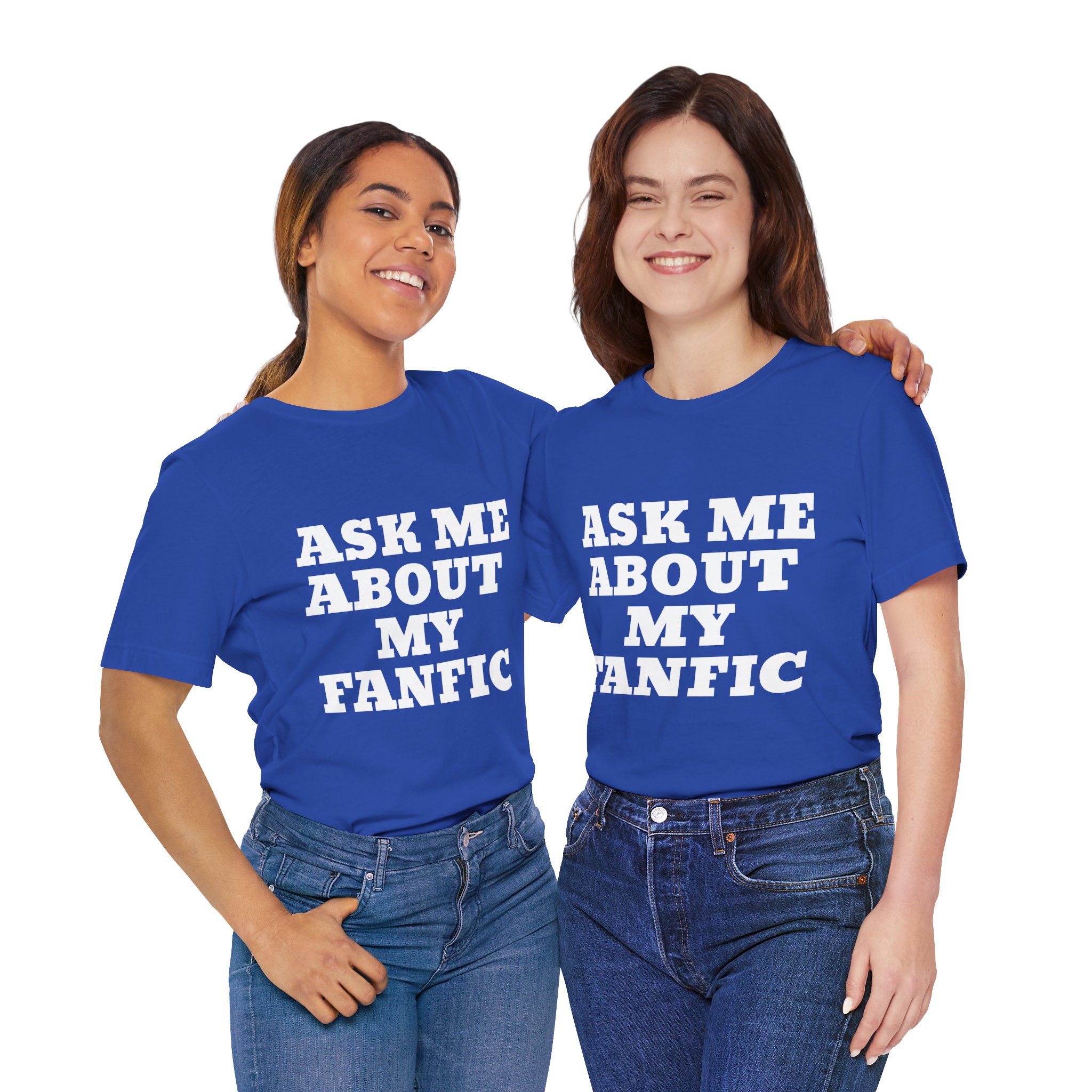 "Ask Me About My Fanfic" Unisex Jersey Short Sleeve Tee - Image 14