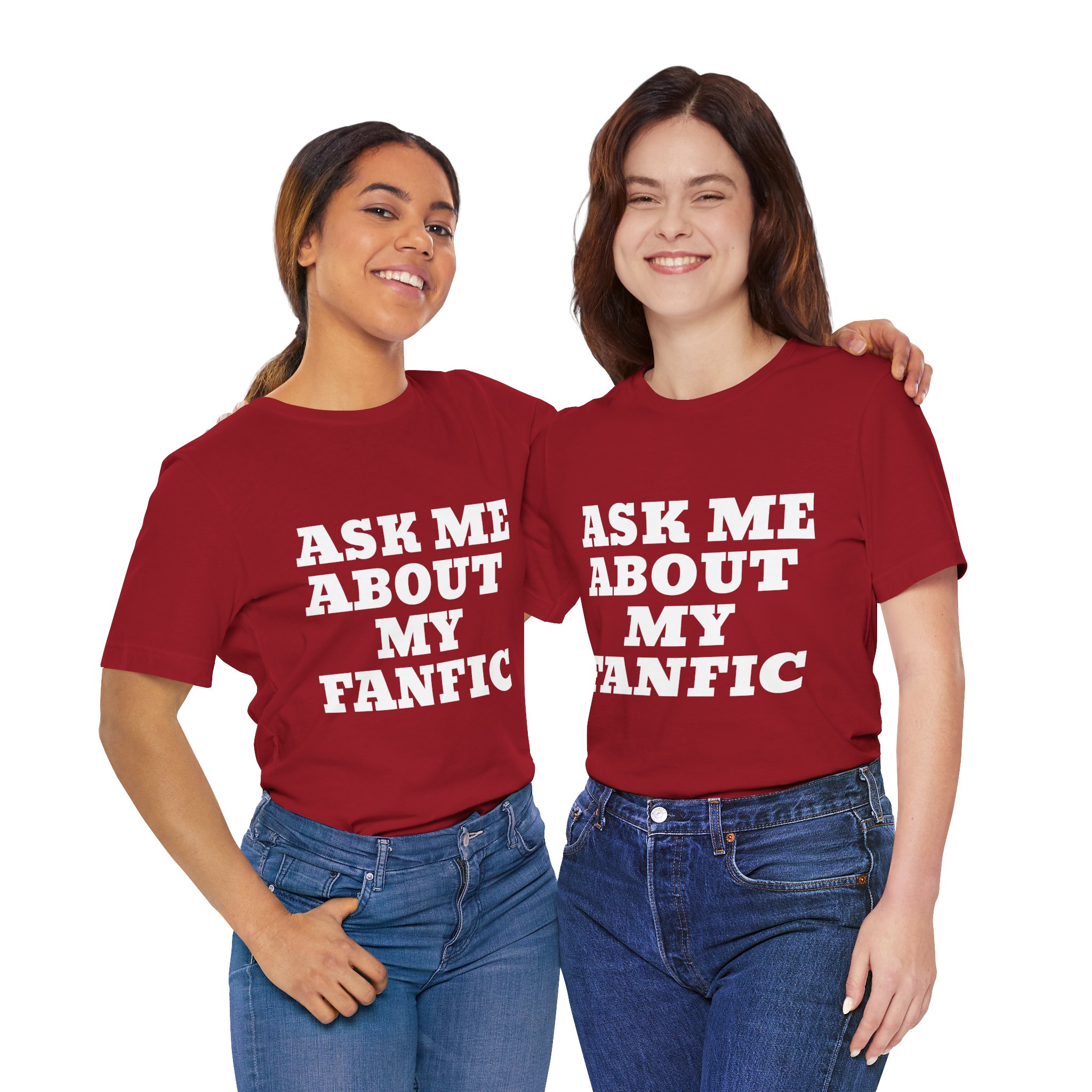 "Ask Me About My Fanfic" Unisex Jersey Short Sleeve Tee - Image 20